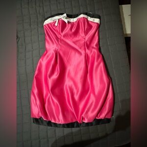 Bubble strapless satin Prom or party dresss